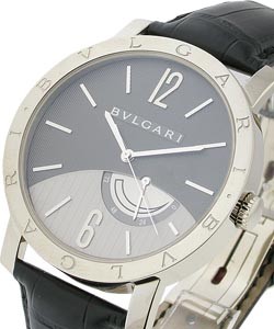 Bvlgari Bvlgari 41mm Power Reserve White Gold on Strap with Anthracite Dial