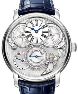 Audemars Piguet Escape in Platinum on Blue Leather Strap with Skeleton Dial