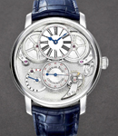 Audemars Piguet Escape in Platinum on Blue Leather Strap with Skeleton Dial