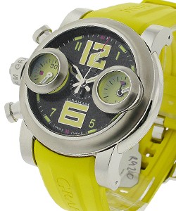 Swordfish Big 12-6 - Left Version 46mm in Steel on Yellow Rubber Strap with Black Dial