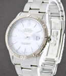 Datejust 36mm in Steel with Turn-O-Graph Bezel on Oyster Bracelet with White Stick Dial