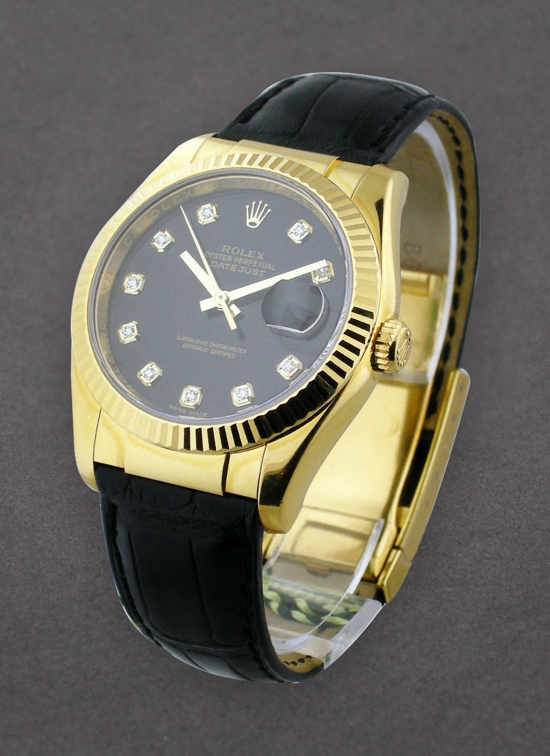 Rolex Unworn Datejust in Yellow Gold with Fluted Bezel