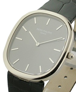 3738 Men's Ellipse Automatic in White Gold White Gold with Anthracite Sunburst Dial