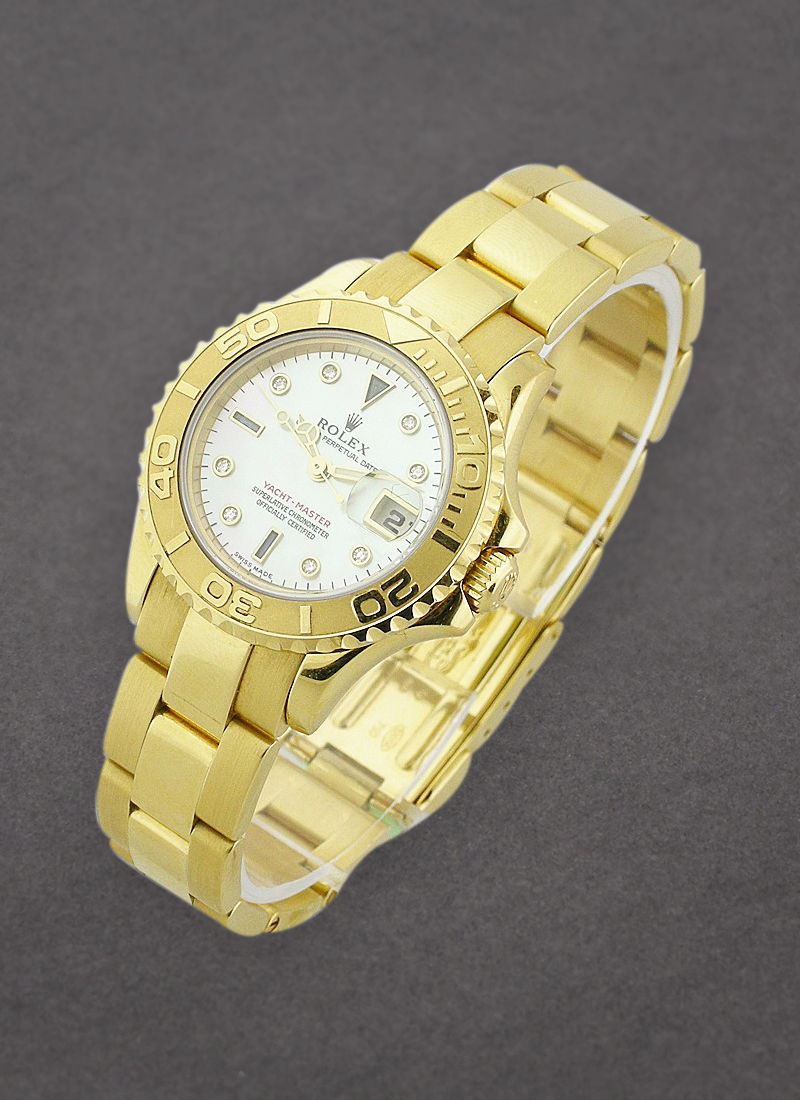 Pre-Owned Rolex Yacht-Master Small Size in Yellow Gold Bezel