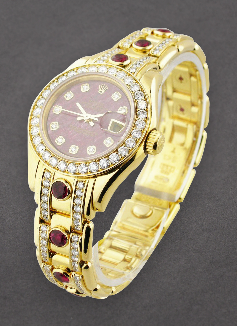 Pre-Owned Rolex Masterpiece with Yellow Gold 32 Diamond Bezel