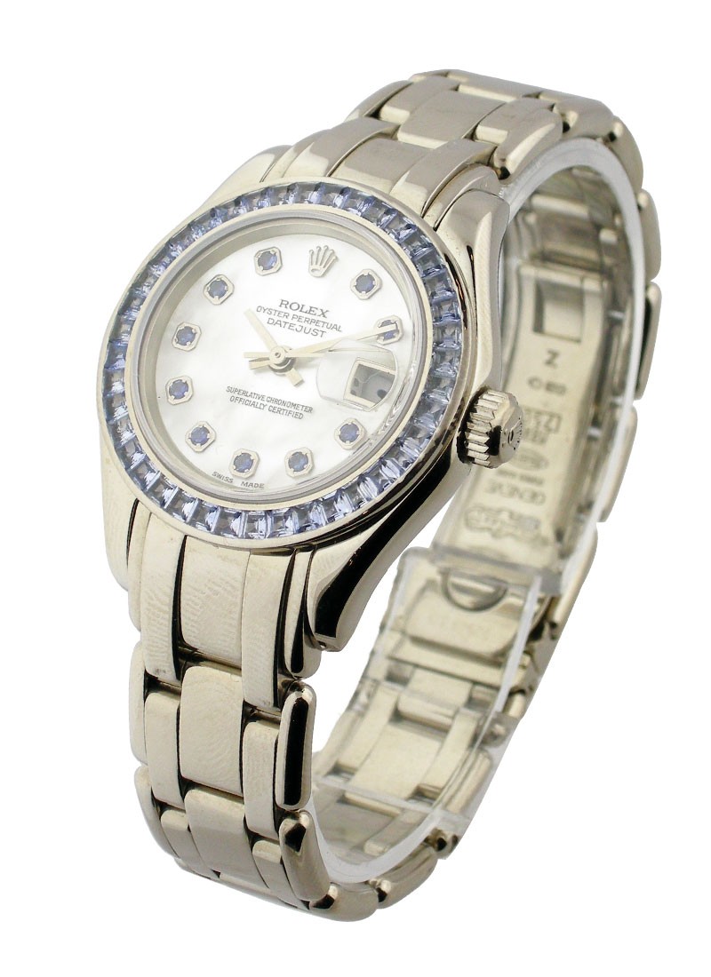 Pre-Owned Rolex Masterpiece in White Gold with Sapphire Bezel