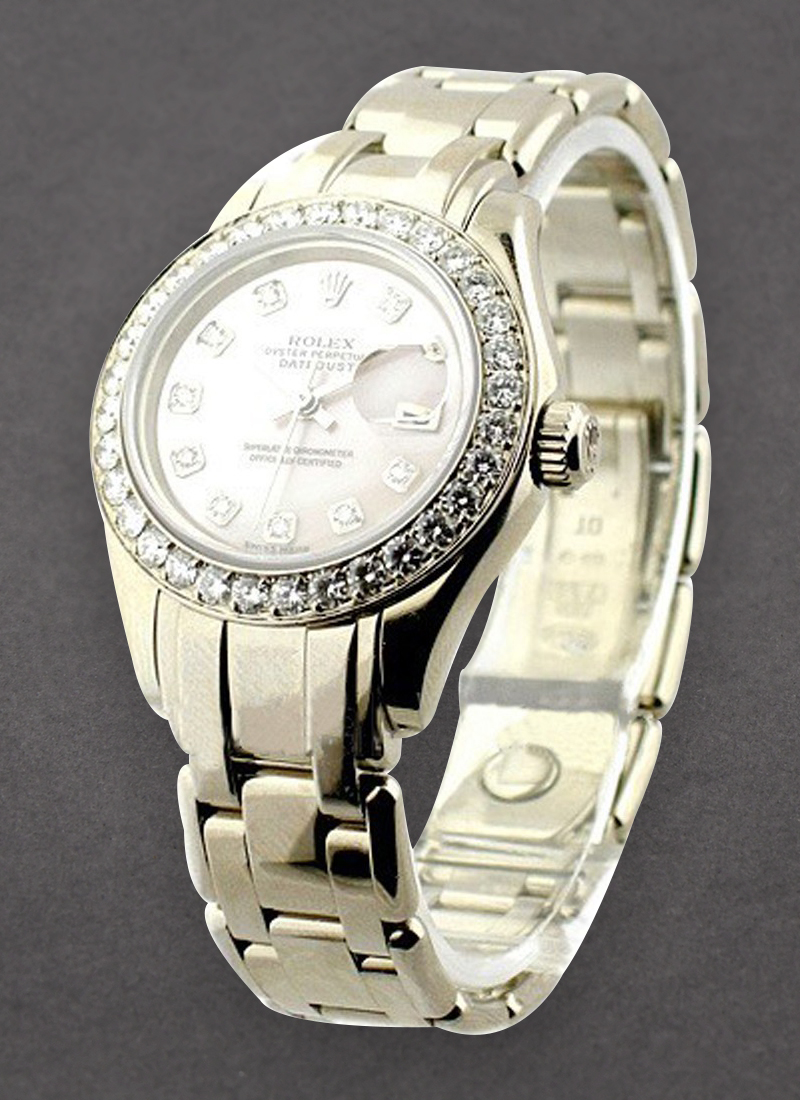 Pre-Owned Rolex Masterpiece in White Gold with 32 Diamond Bezel