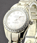 Masterpiece in White Gold with 32 Diamond Bezel on Pearlmaster Bracelet with Silver Diamond Dial