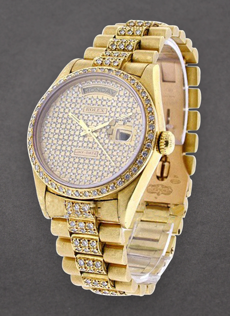 Pre-Owned Rolex President - 36mm - Yellow Gold - Diamond Bezel