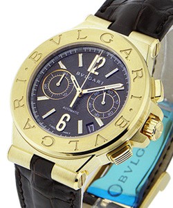 Diagono 40mm Chronograph Yellow Gold on Strap with Brown Dial - Limited to 500pc