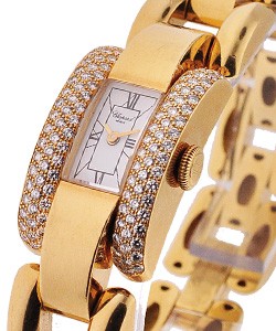 La Strada with Diamond Bezel Yellow Gold on Bracelet with white Dial