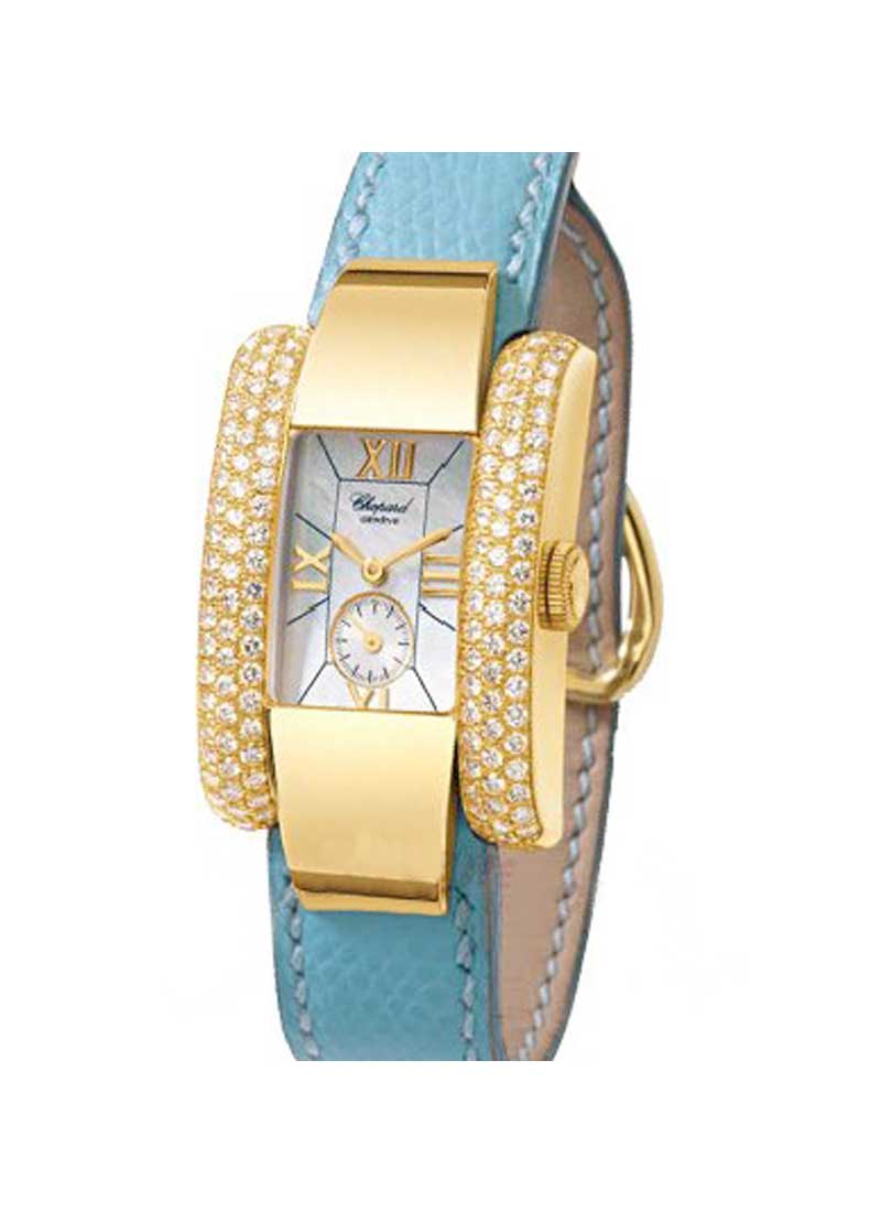 Chopard La Strada with Partial in Yellow Gold with Diamond Bezel