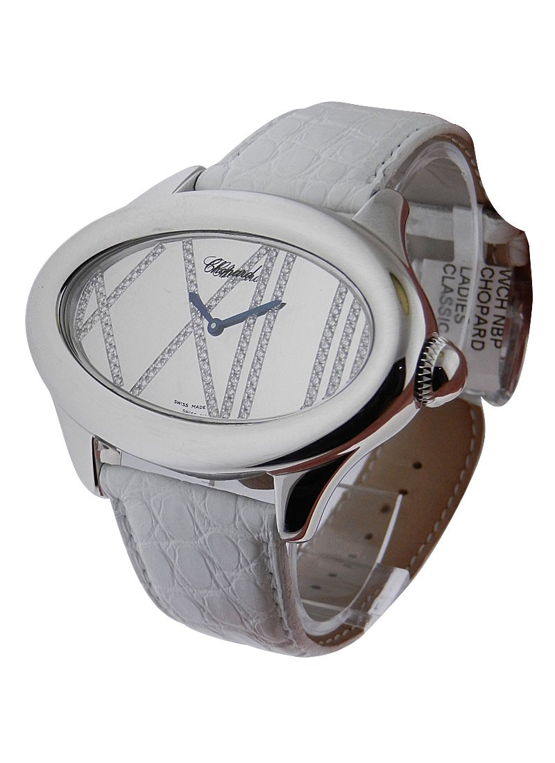 Chopard Montres Dame Cat Eye X Large in White Gold