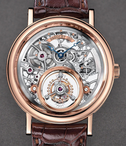 Tourbillon Messidor in Rose Gold on Brown Crocodile Leather Strap with Skeleton Dial