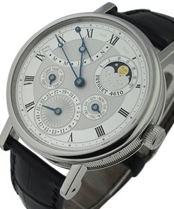 Minute Repeater Perpetual Calendar 5447 Platinum on Strap with Silver Dial 