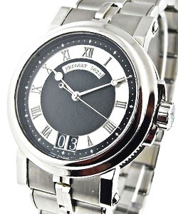 Marine Automatic Big Date  Stainless Steel on Strap with Black Dial 
