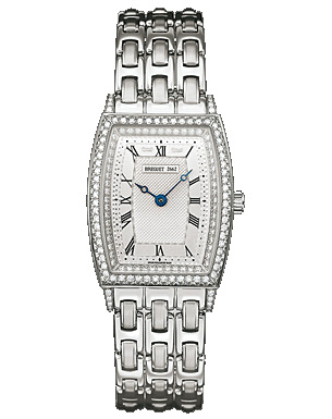 Heritage Automatic in White Gold with Diamond Bezel on White Gold Brushed and Polished Bracelet with Pave Diamond Dial