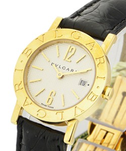 Bvlgari-Bvlgari 26mm Yellow Gold on Strap with White Dial