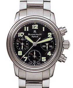 Leman Flyback Chronograph 34mm Automatic in Steel on Stainless Steel Bracelet with Black Arabic Dial