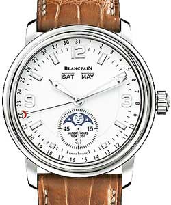 Leman Moonphase & Complete Calendar Stainless Steel on Strap with White Dial 