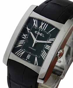 Brasilia 32.5mm Men's Automatic Steel on Black Strap with Black Dial