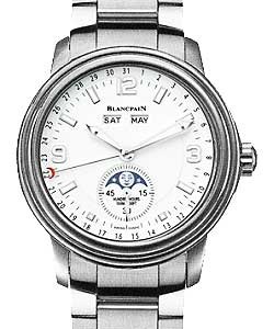 Leman Moonphase & Complete Calendar Stainless Steel on Strap with White Dial 