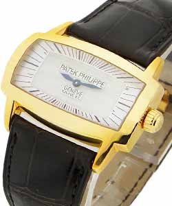 Gondolo Semma in Rose Gold on Black Crocodile Leather Strap with White MOP Dial