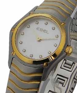 Classic Mini Stainless Steel and Gold with MOP Diamond Dial on Bracelet