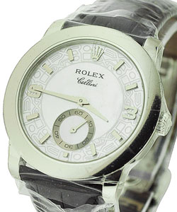Cellini Cellinium in Platinum on Strap with Mother of Pearl Jubilee Dial