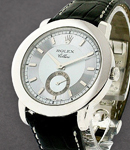 Cellini Cellinium in Platinum on Strap with Ice Blue Stick Dial