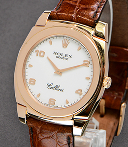 Cellini Cestello in Rose Gold on Strap with White Dial