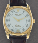 Cellini Danaos in Yellow Gold on Strap with White Arabic Dial