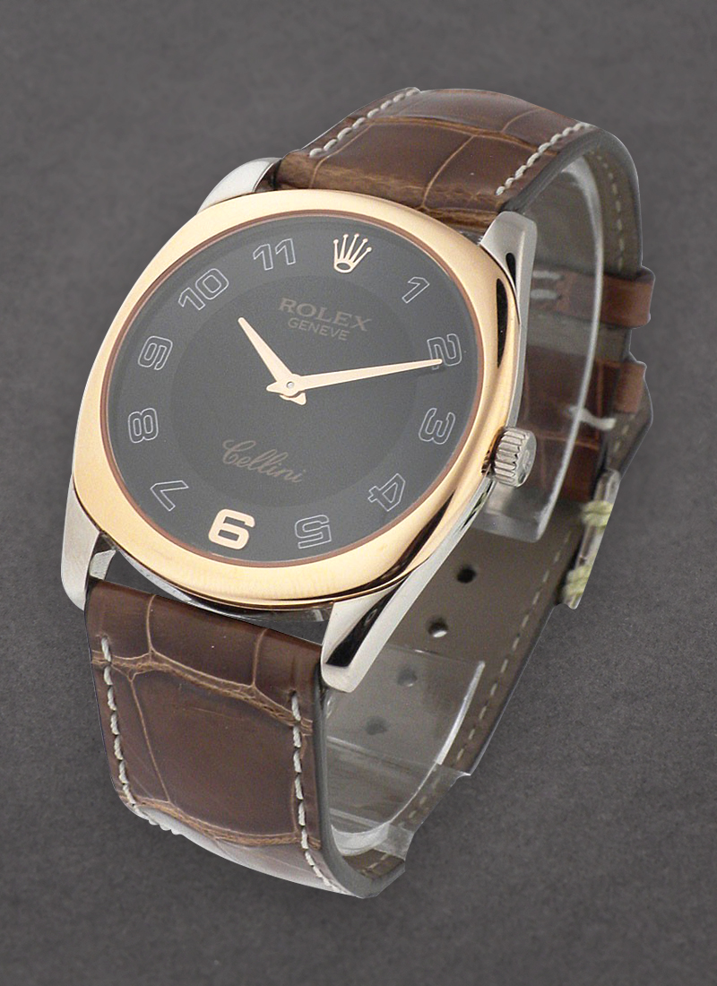 Rolex Unworn Cellini Danaos in Rose Gold with White Gold Lugs