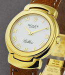 Cellini Cellissma in Yellow Gold on Strap with White Roman Dial