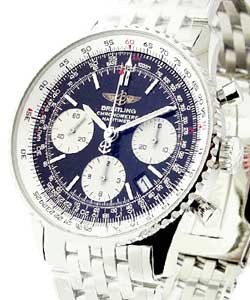 Navitimer Men's Automatic in Steel on Steel Bracelet with Black Dial