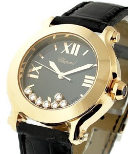 Happy Sport Round Rose Gold Mid Size Rose Gold on Strap