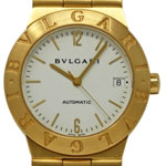 Bvlgari 35.5mm Diagono Automatic in Yellow Gold on Yellow Gold Bracelet with White Dial