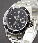 Submariner in Steel with ENGRAVED Bezel on Oyster Bracelet With Black Dial