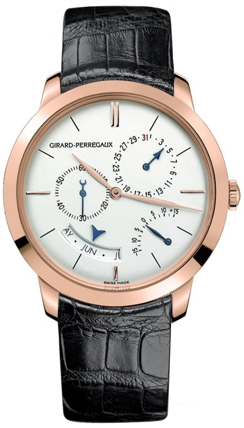 Classique Elegance 1966 Annual Calendar Rose Gold on Strap with White Dial