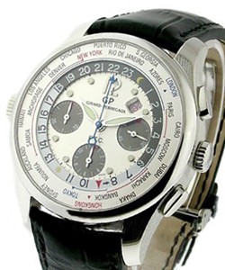  World Time Chronograph - Financial F.T.C. in Steel Steel on Strap with Silver Dial 
