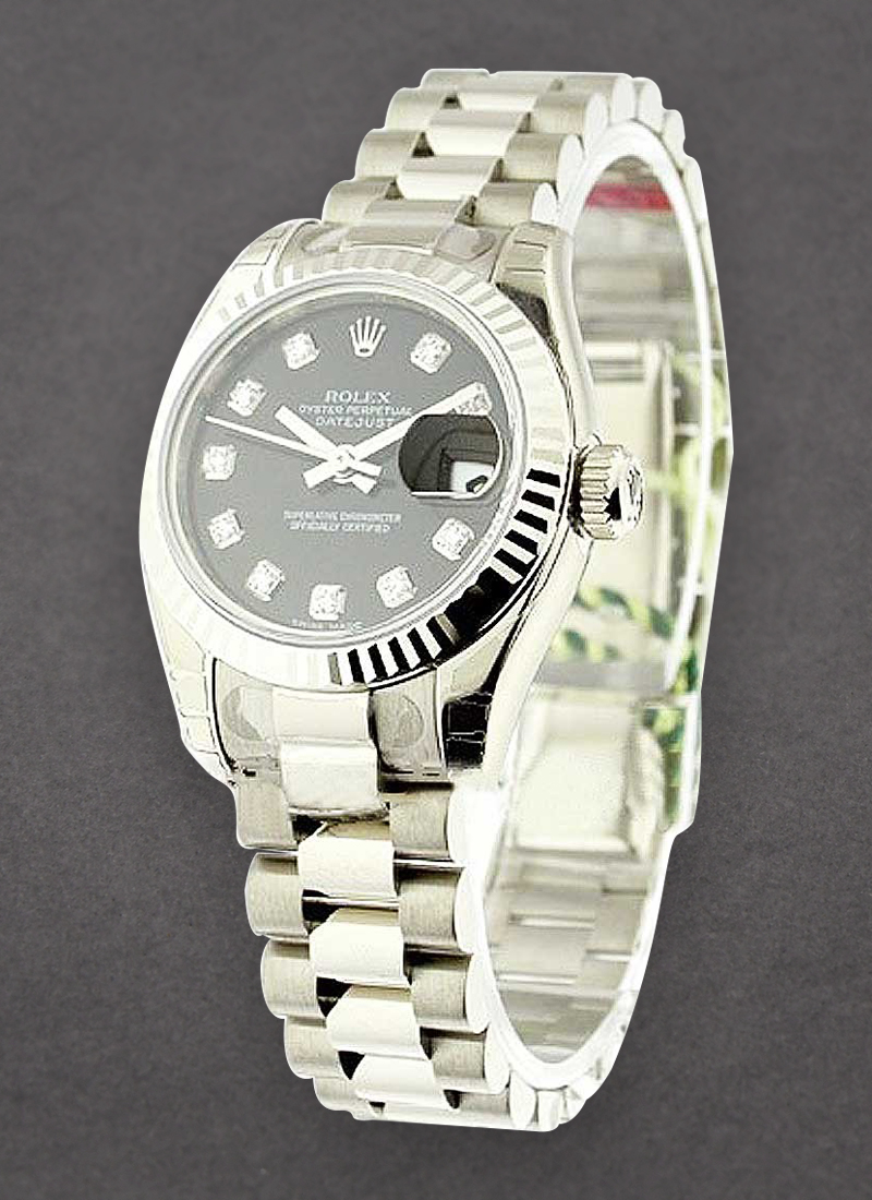 Rolex Unworn President 26mm in White Gold with Fluted Bezel