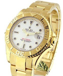Yacht-Master in Yellow Gold on Yellow Gold Oyster Bracelet with White Dial