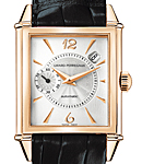 Vintage1945 Lady's in Rose Gold on Black Crocodile Leather Strap with Silver Dial