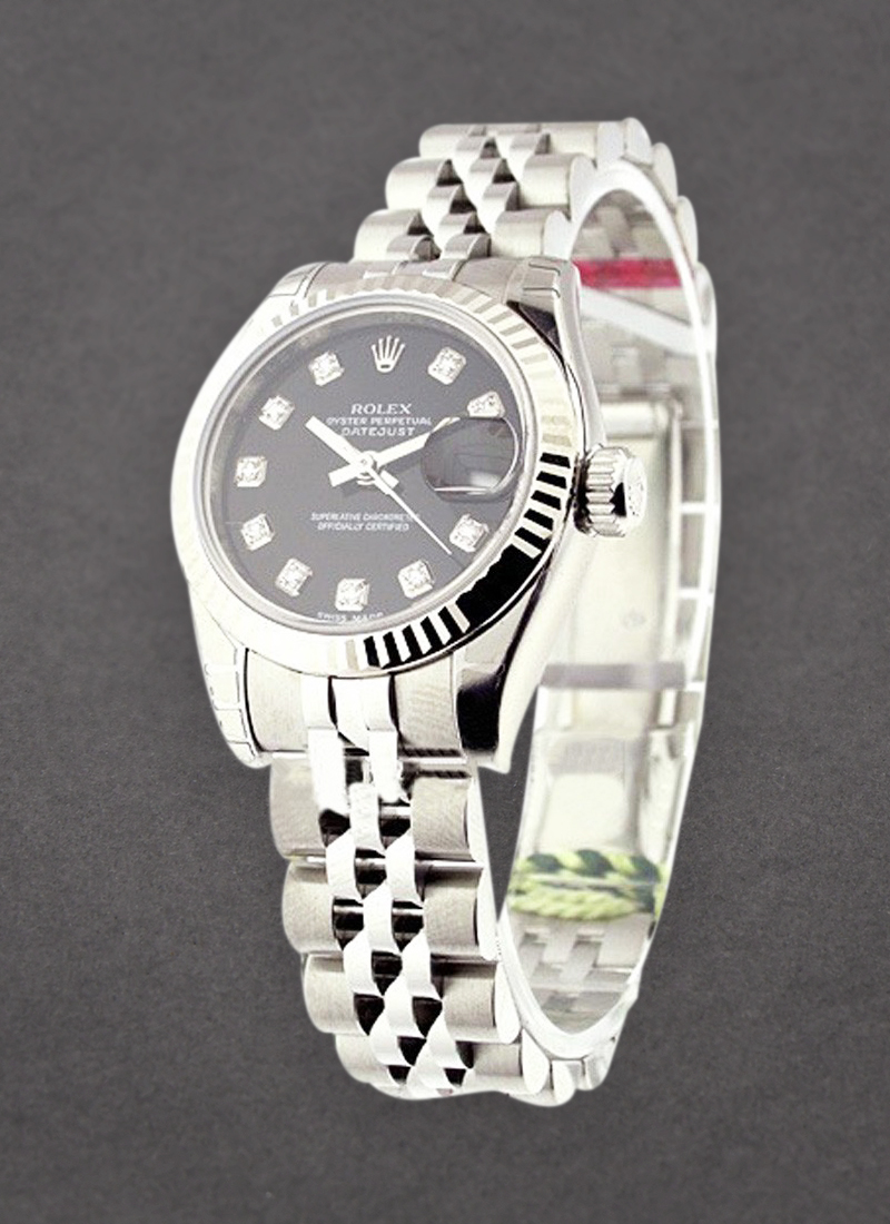 Rolex Unworn Datejust Automatic in Steel with White Gold Fluted Bezel