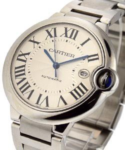 Ballon Bleu 42mm in Steel on Steel Bracelet with Silver Dial