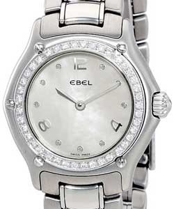 1911 Ladies in Steel with Diamond Bezel on Steel Bracelet with Mother of Pearl Dial
