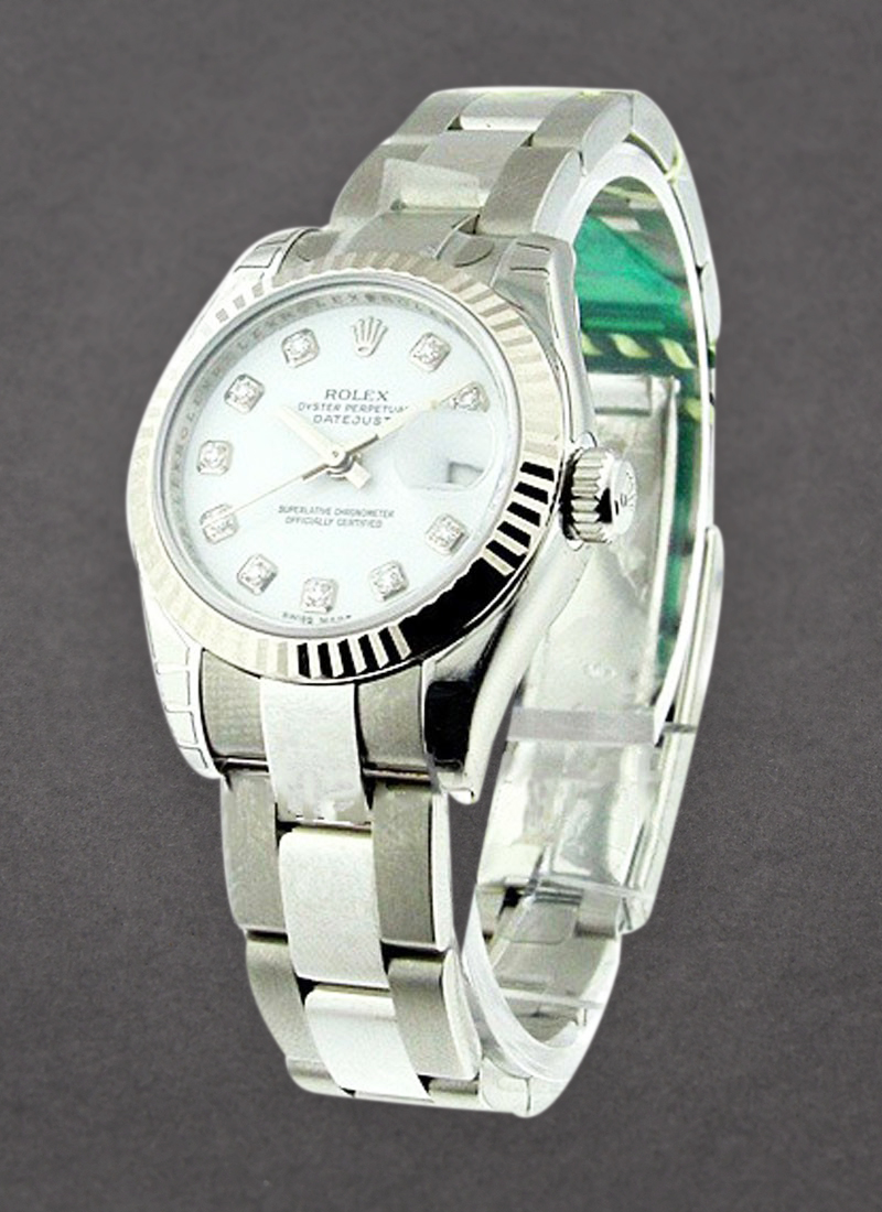 Rolex Unworn Datejust Ladies 26mm in Steel with White Gold Bezel