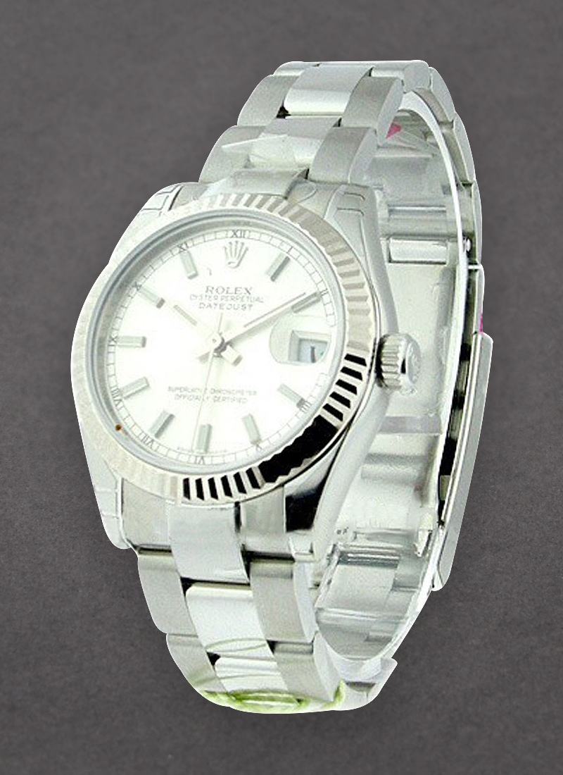 Rolex Unworn Mid Size Datejust 31mm in Steel with Fluted Bezel