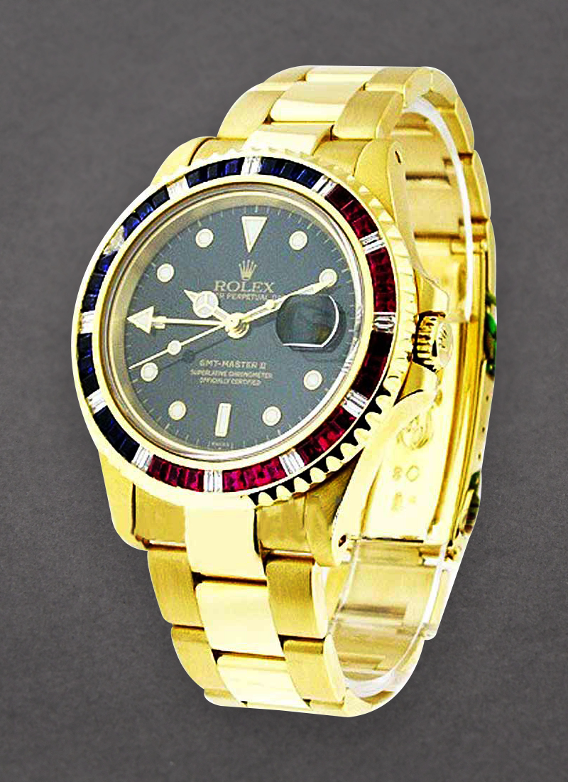 Pre-Owned Rolex GMT Master II - Aftermarket Ruby Diamond Bezel