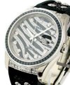 Zebra Special Edition - Royal Black 116199 in White Gold with Baguette Black Sapphires On Black Rubber Strap with Pave Diamond Dial
